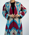 Colorful Silk Ikat kaftan 