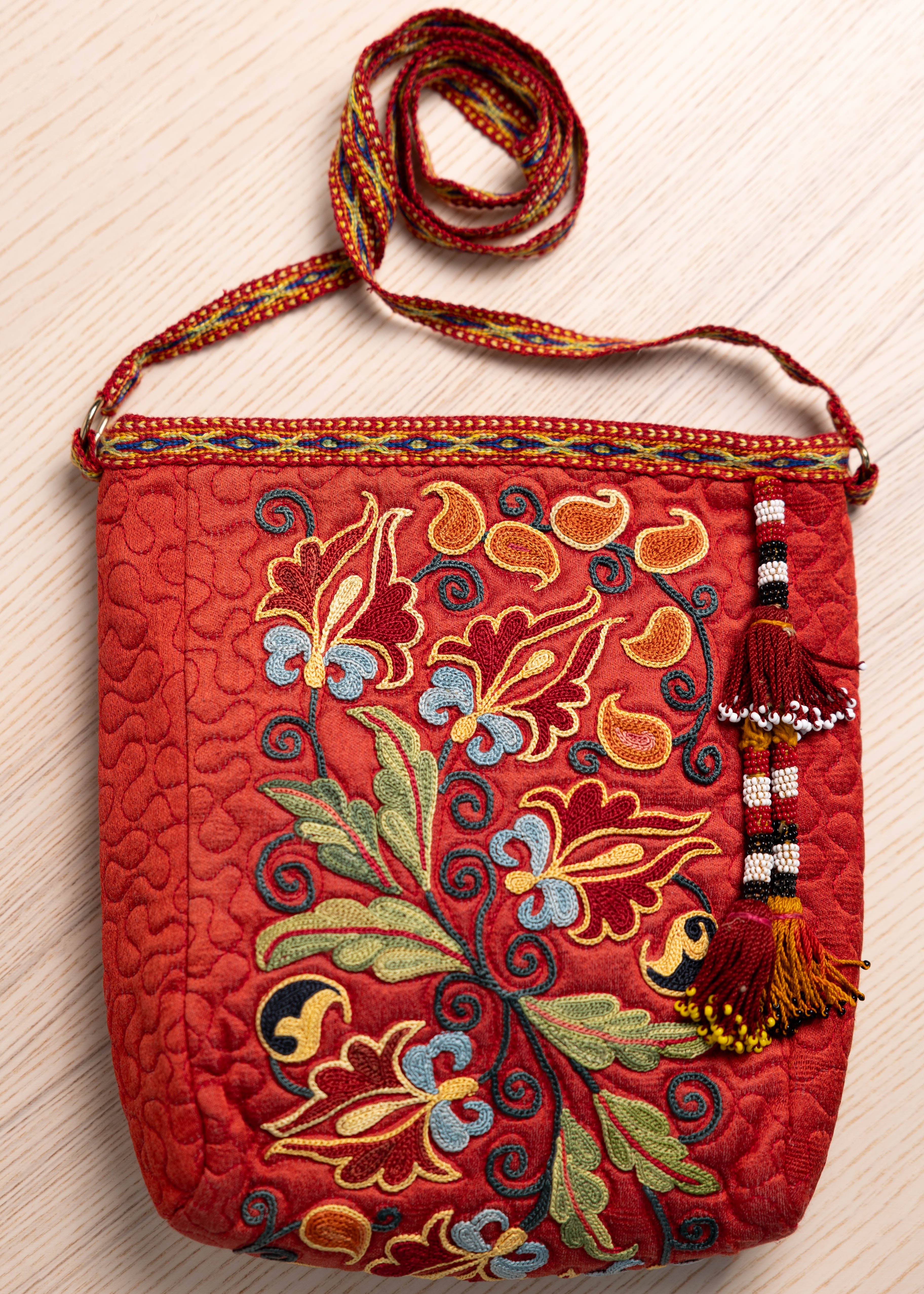 Silk Cross Bag (Red)