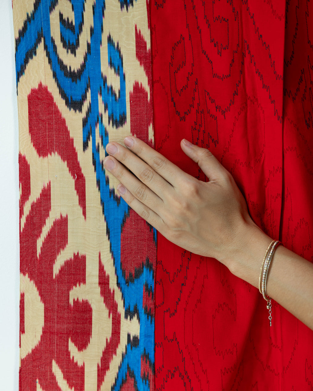 Silk Ikat Kaftan (Red)