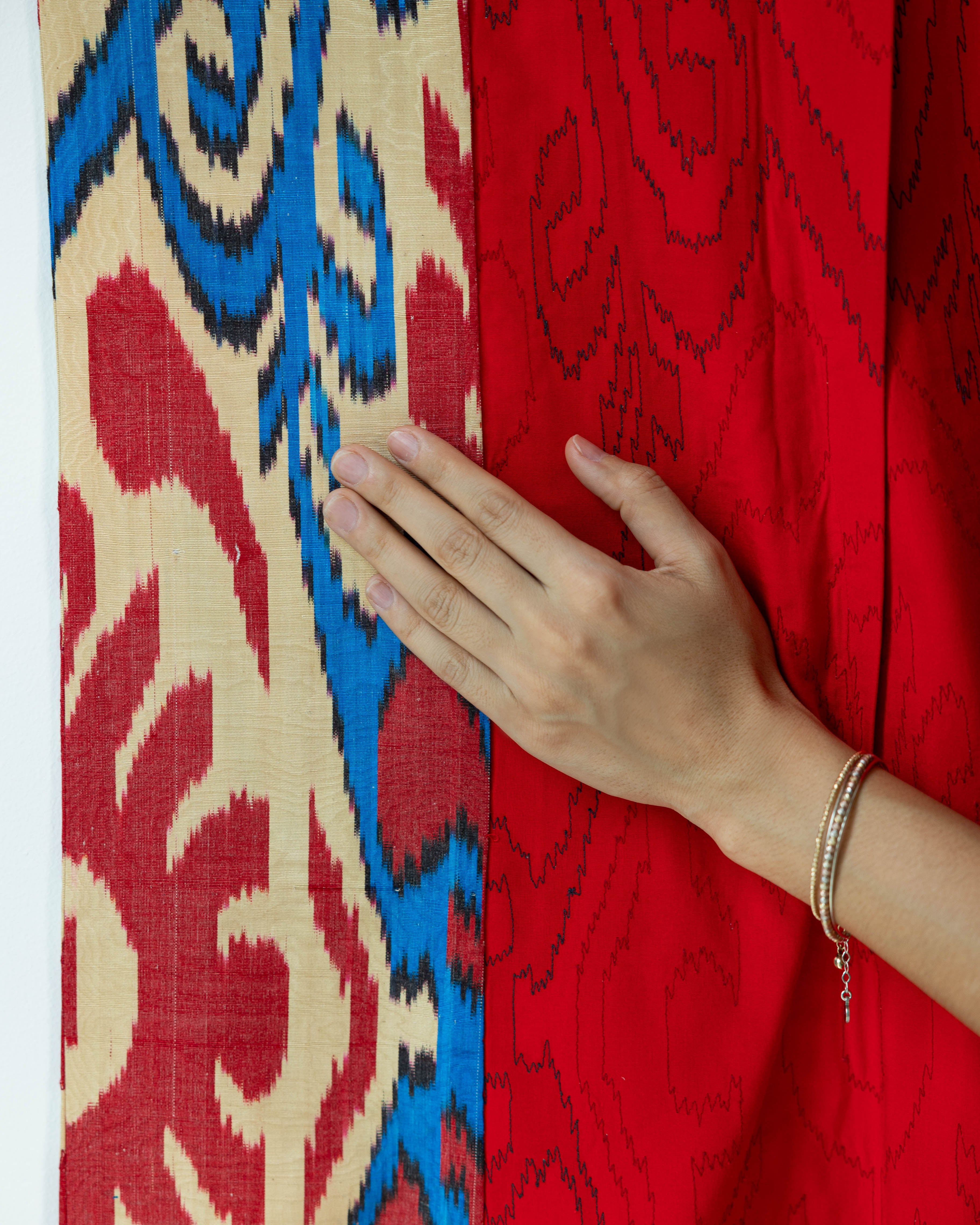 Silk Ikat Kaftan (Red)