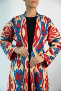 Silk Ikat Kaftan (Red)