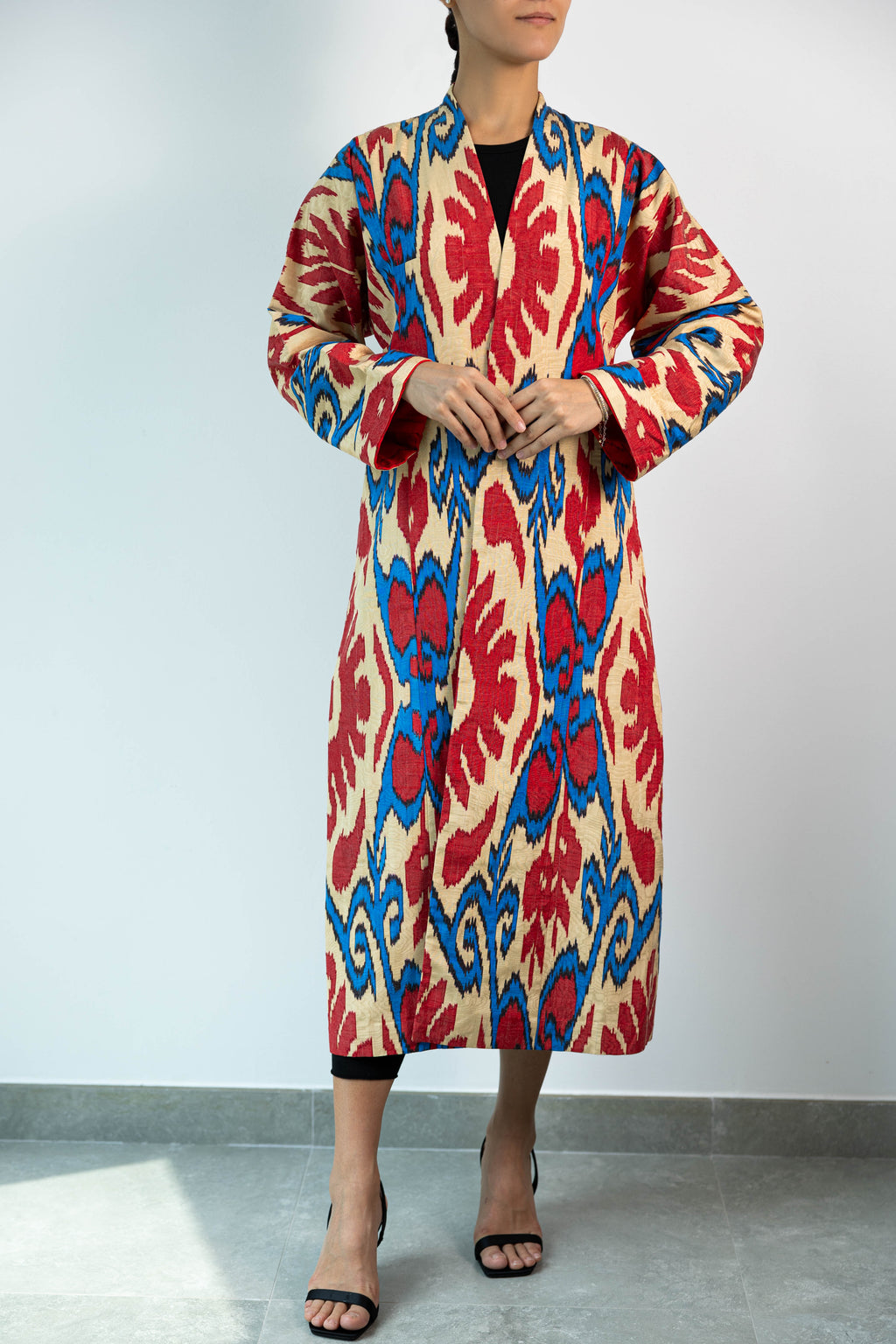 Silk Ikat Kaftan (Red)