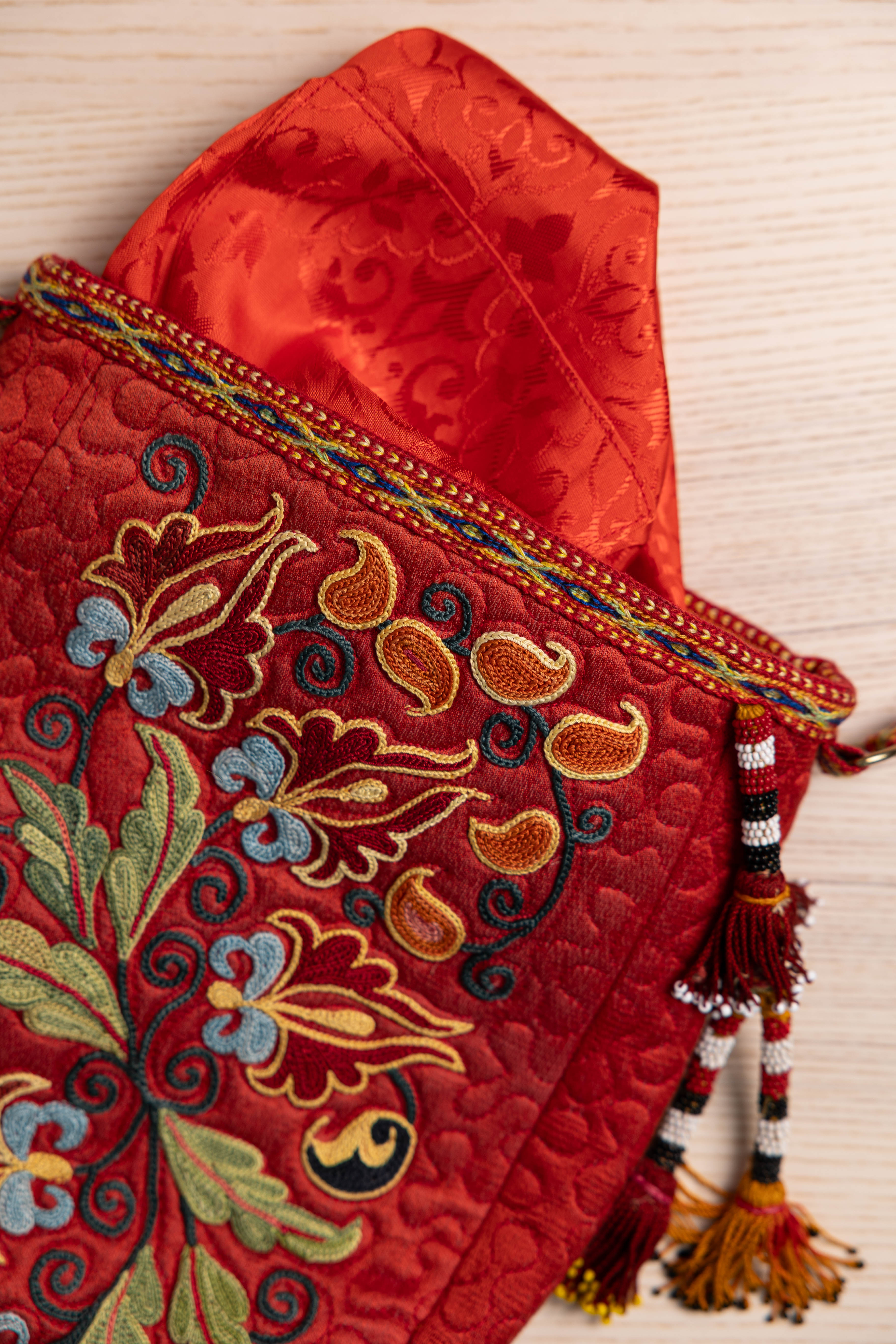 Silk Cross Bag (Red)