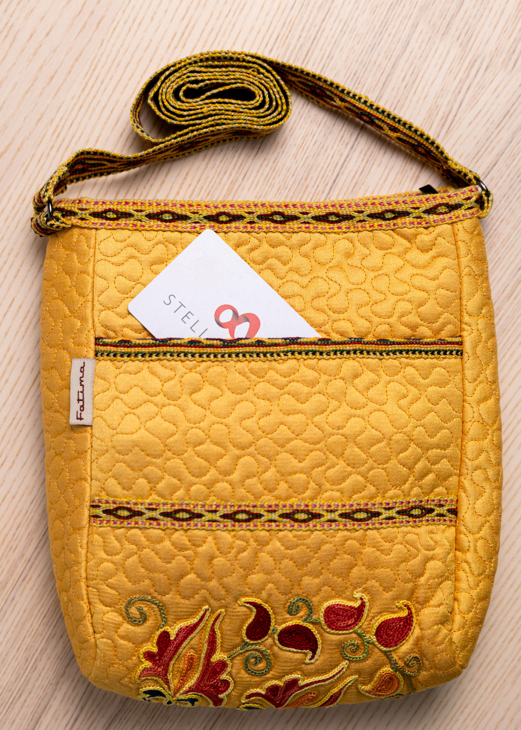 Silk Cross Bag (Yellow)