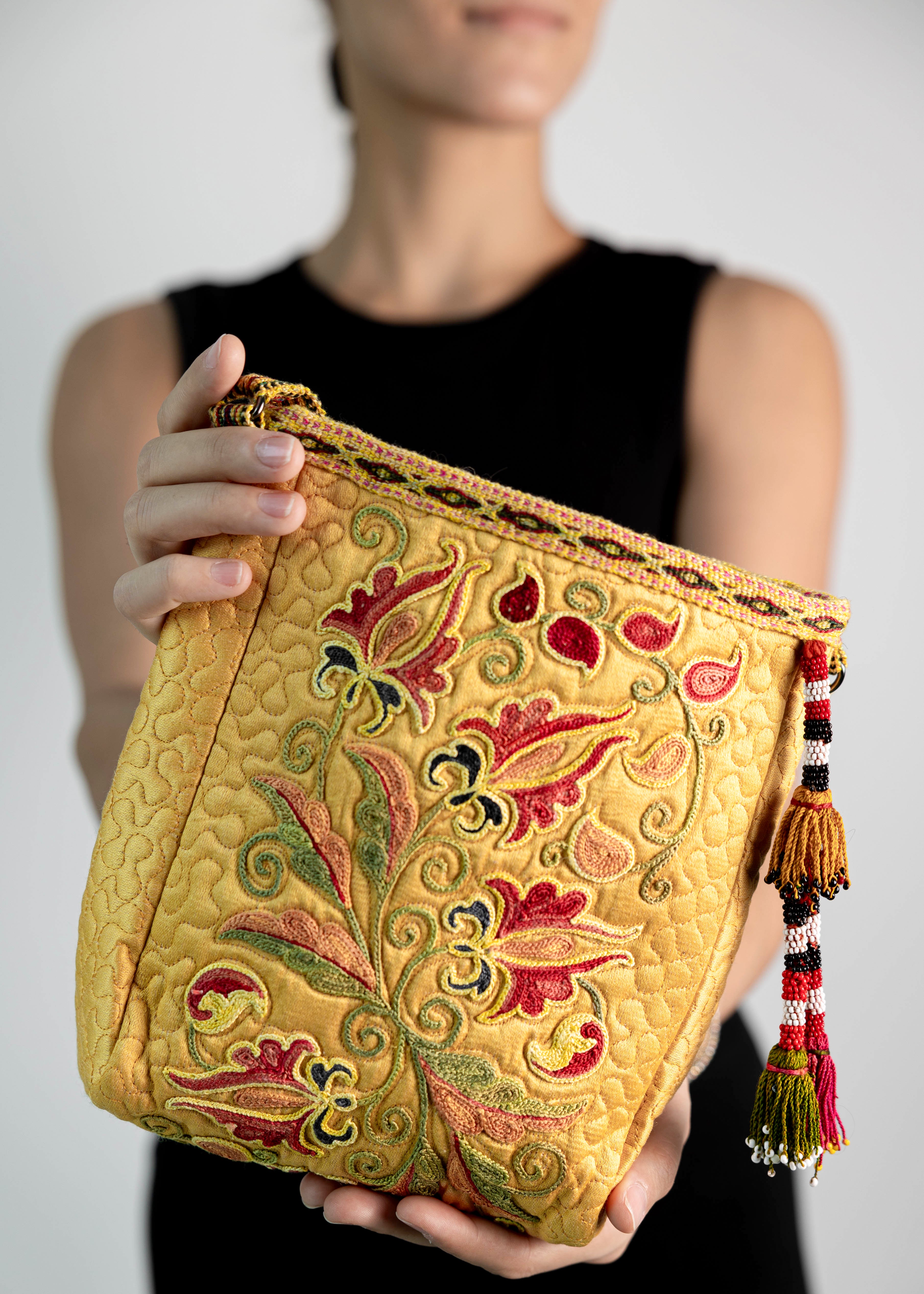 Silk Cross Bag (Yellow)