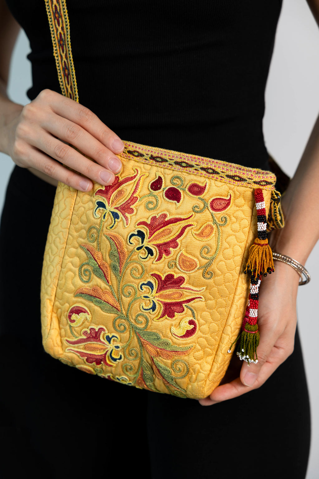 Silk Cross Bag (Yellow)