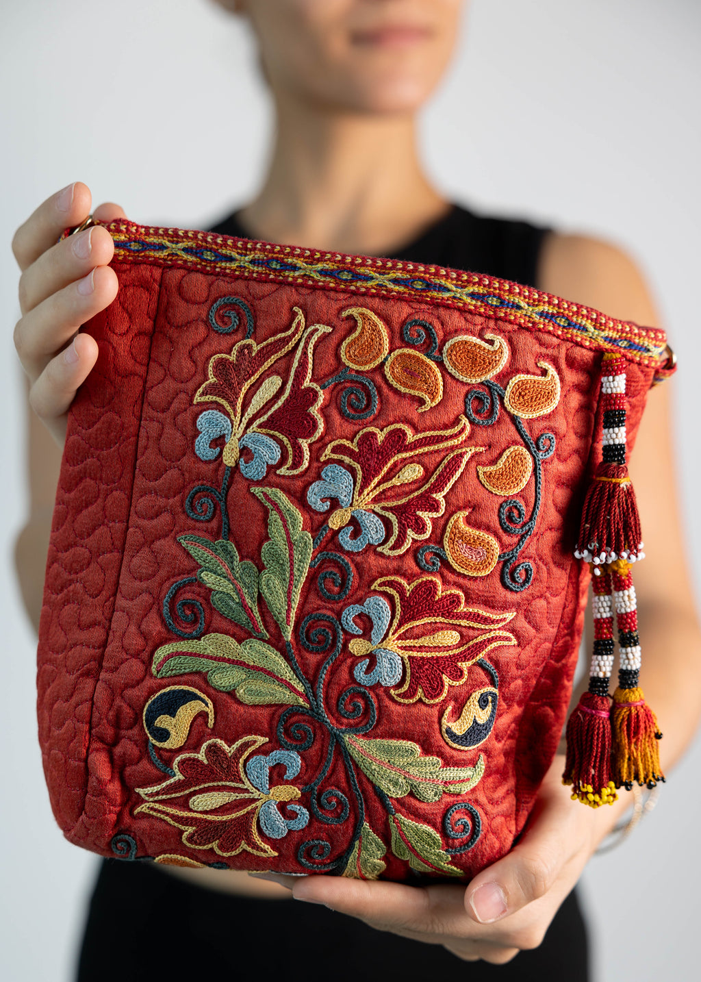 Silk Cross Bag (Red)
