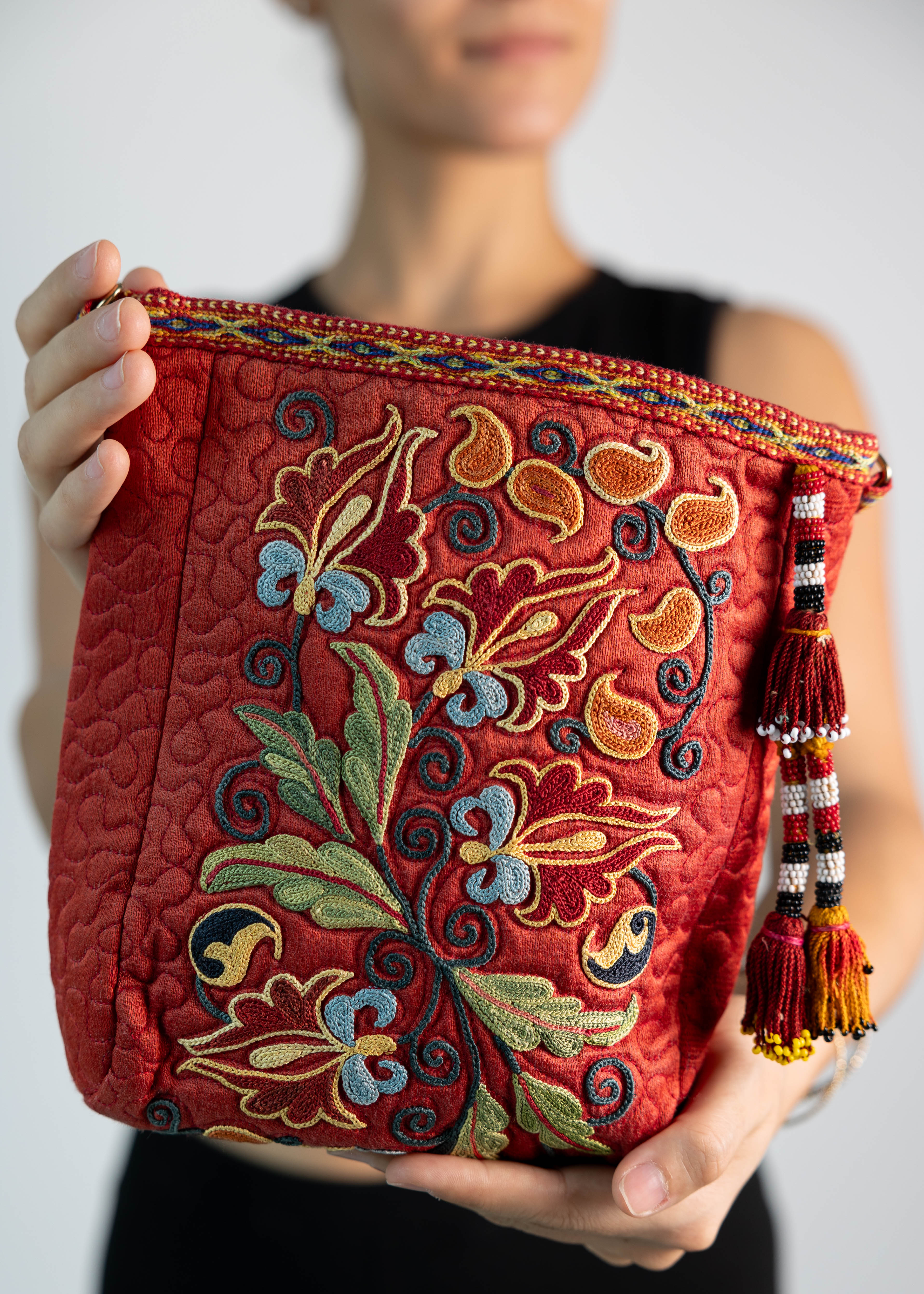 Silk Cross Bag (Red)