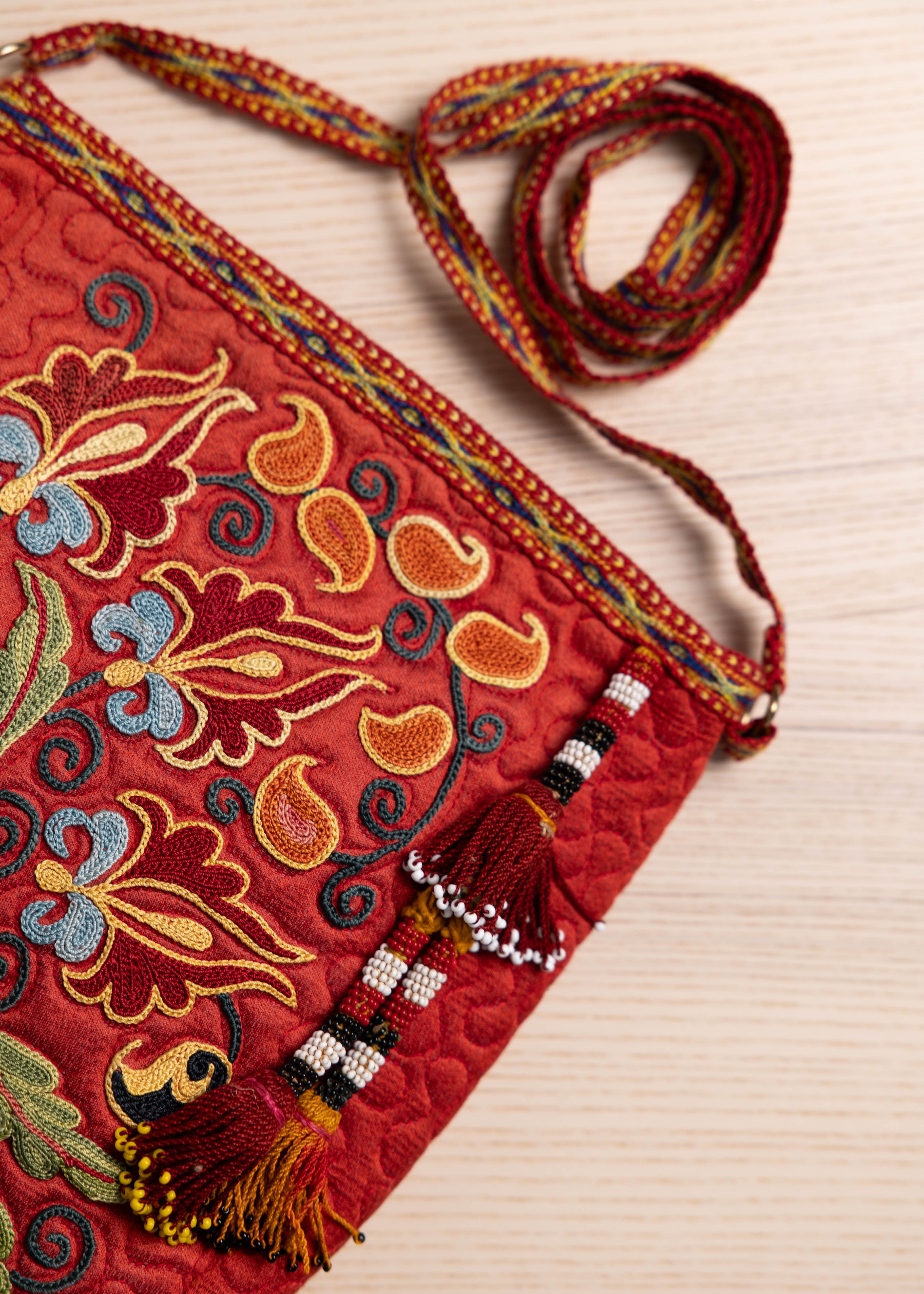 Silk Cross Bag (Red)