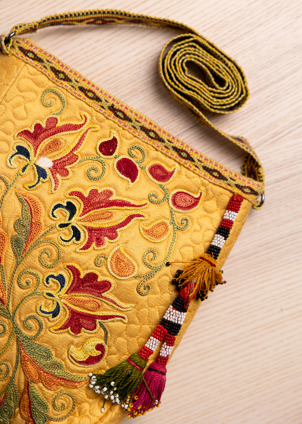 Silk Cross Bag (Yellow)