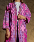 Silk Ikat Kaftan (Pink)