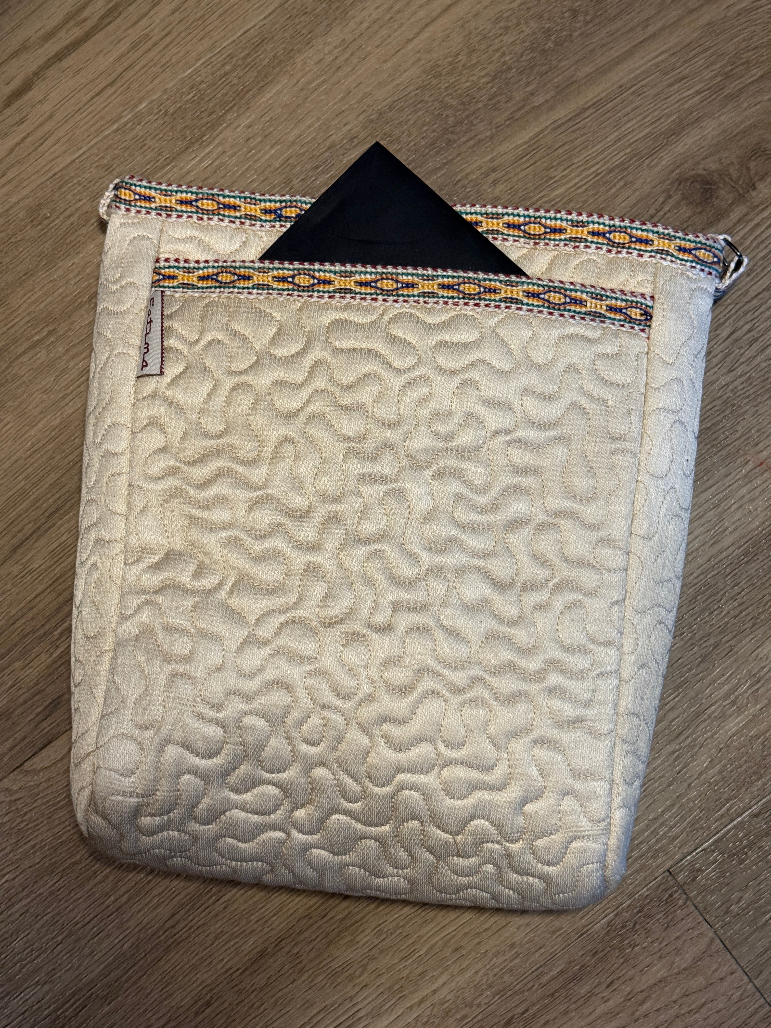 Silk Cross Bag (Beige)