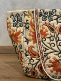 Silk Embroidered Bag (Beige)